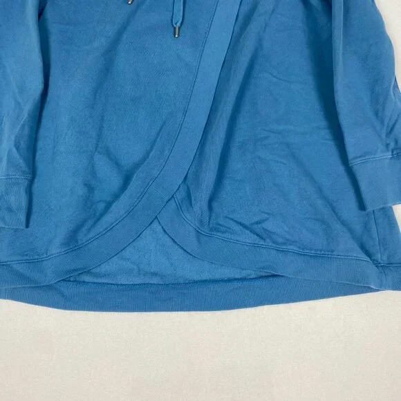 Old Navy Maternity Cross-Front Nursing Blue Cotton Blend Pullover Hoodie Large - Picture 4 of 6